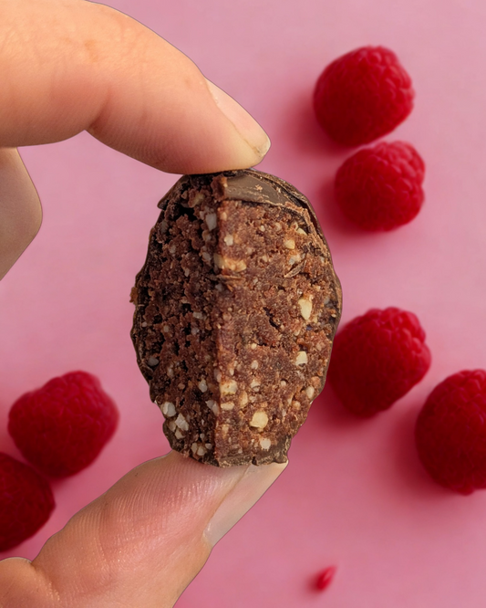 Raspberry Dark Chocolate Energy Bites
